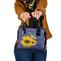 Ukraine Peace Dove Shoulder Handbag Ukraine Sunflower With Folk Patterns