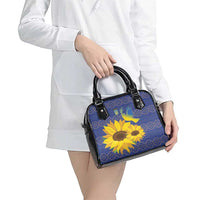 Ukraine Peace Dove Shoulder Handbag Ukraine Sunflower With Folk Patterns