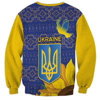 Ukraine Peace Dove Sweatshirt Ukraine Sunflower With Folk Patterns - Wonder Print Shop