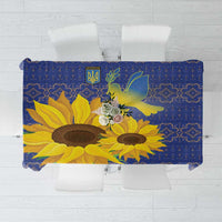 Ukraine Peace Dove Tablecloth Ukraine Sunflower With Folk Patterns - Wonder Print Shop