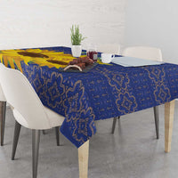 Ukraine Peace Dove Tablecloth Ukraine Sunflower With Folk Patterns - Wonder Print Shop