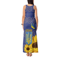 Ukraine Peace Dove Tank Maxi Dress Ukraine Sunflower With Folk Patterns - Wonder Print Shop