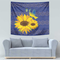 Ukraine Peace Dove Tapestry Ukraine Sunflower With Folk Patterns - Wonder Print Shop