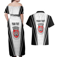 Personalized Castelo Branco Portugal Couples Matching Off Shoulder Maxi Dress and Hawaiian Shirt Sporty Style - Wonder Print Shop