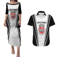Personalized Castelo Branco Portugal Couples Matching Puletasi and Hawaiian Shirt Sporty Style - Wonder Print Shop