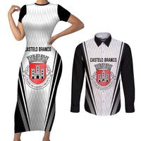 Personalized Castelo Branco Portugal Couples Matching Short Sleeve Bodycon Dress and Long Sleeve Button Shirt Sporty Style - Wonder Print Shop