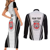 Personalized Castelo Branco Portugal Couples Matching Short Sleeve Bodycon Dress and Long Sleeve Button Shirt Sporty Style - Wonder Print Shop