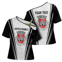 Personalized Castelo Branco Portugal Cross Shoulder Shirt Sporty Style - Wonder Print Shop