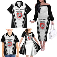 Personalized Castelo Branco Portugal Family Matching Off The Shoulder Long Sleeve Dress and Hawaiian Shirt Sporty Style - Wonder Print Shop