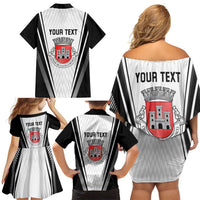 Personalized Castelo Branco Portugal Family Matching Off Shoulder Short Dress and Hawaiian Shirt Sporty Style - Wonder Print Shop