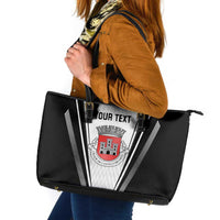 Personalized Castelo Branco Portugal Leather Tote Bag Sporty Style - Wonder Print Shop