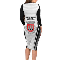 Personalized Castelo Branco Portugal Long Sleeve Bodycon Dress Sporty Style - Wonder Print Shop