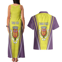 Personalized Coimbra Portugal Couples Matching Tank Maxi Dress and Hawaiian Shirt Sporty Style - Wonder Print Shop