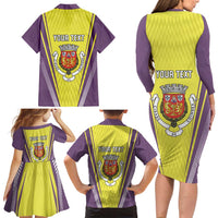 Personalized Coimbra Portugal Family Matching Long Sleeve Bodycon Dress and Hawaiian Shirt Sporty Style - Wonder Print Shop