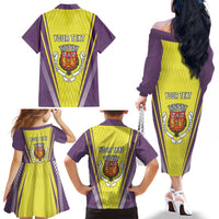 Personalized Coimbra Portugal Family Matching Off The Shoulder Long Sleeve Dress and Hawaiian Shirt Sporty Style - Wonder Print Shop