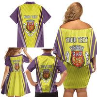Personalized Coimbra Portugal Family Matching Off Shoulder Short Dress and Hawaiian Shirt Sporty Style - Wonder Print Shop