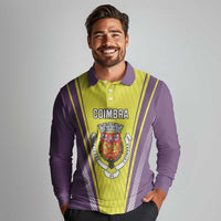 Personalized Coimbra Portugal Long Sleeve Polo Shirt Sporty Style - Wonder Print Shop