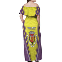 Personalized Coimbra Portugal Off Shoulder Maxi Dress Sporty Style - Wonder Print Shop