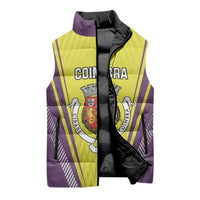 Personalized Coimbra Portugal Sleeveless Puffer Jacket Sporty Style - Wonder Print Shop