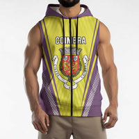 Personalized Coimbra Portugal Sleeveless Zip Hoodie Sporty Style - Wonder Print Shop