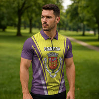Personalized Coimbra Portugal Zipper Polo Shirt Sporty Style - Wonder Print Shop