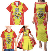 Personalized Evora Portugal Family Matching Puletasi and Hawaiian Shirt Sporty Style - Wonder Print Shop