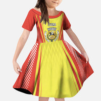 Personalized Evora Portugal Kid Short Sleeve Dress Sporty Style - Wonder Print Shop