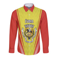 Personalized Evora Portugal Long Sleeve Button Shirt Sporty Style - Wonder Print Shop