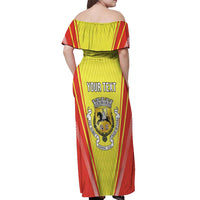 Personalized Evora Portugal Off Shoulder Maxi Dress Sporty Style - Wonder Print Shop