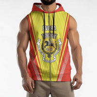 Personalized Evora Portugal Sleeveless Zip Hoodie Sporty Style - Wonder Print Shop