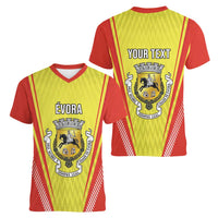 Personalized Evora Portugal Women V-Neck T-Shirt Sporty Style - Wonder Print Shop