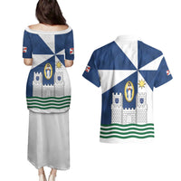 Faro Portugal Couples Matching Puletasi and Hawaiian Shirt Sporty Style - Wonder Print Shop