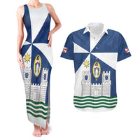 Faro Portugal Couples Matching Tank Maxi Dress and Hawaiian Shirt Sporty Style - Wonder Print Shop