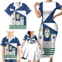 Faro Portugal Family Matching Short Sleeve Bodycon Dress and Hawaiian Shirt Sporty Style - Wonder Print Shop