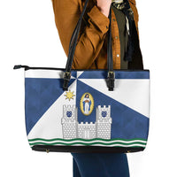 Faro Portugal Leather Tote Bag Sporty Style - Wonder Print Shop