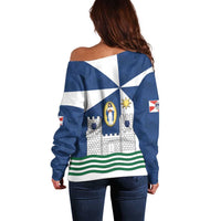 Faro Portugal Off Shoulder Sweater Sporty Style - Wonder Print Shop
