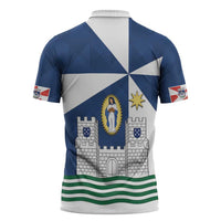 Faro Portugal Zipper Polo Shirt Sporty Style - Wonder Print Shop