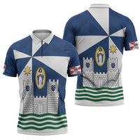 Faro Portugal Zipper Polo Shirt Sporty Style - Wonder Print Shop