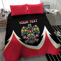 Personalized Poland Wycinanki Eagle Bedding Set Polish Traditional Floral Folk Pattern - Wonder Print Shop