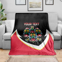 Personalized Poland Wycinanki Eagle Blanket Polish Traditional Floral Folk Pattern - Wonder Print Shop