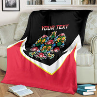 Personalized Poland Wycinanki Eagle Blanket Polish Traditional Floral Folk Pattern - Wonder Print Shop