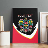 Personalized Poland Wycinanki Eagle Canvas Wall Art Polish Traditional Floral Folk Pattern - Wonder Print Shop