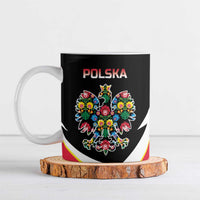 Personalized Poland Wycinanki Eagle Ceramic Mug Polish Traditional Floral Folk Pattern - Wonder Print Shop