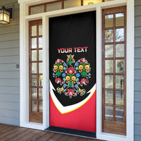 Personalized Poland Wycinanki Eagle Door Cover Polish Traditional Floral Folk Pattern - Wonder Print Shop