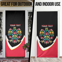 Personalized Poland Wycinanki Eagle Door Cover Polish Traditional Floral Folk Pattern - Wonder Print Shop