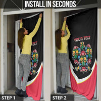 Personalized Poland Wycinanki Eagle Door Cover Polish Traditional Floral Folk Pattern - Wonder Print Shop