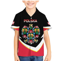 Personalized Poland Wycinanki Eagle Family Matching Mermaid Dress and Hawaiian Shirt Polish Traditional Floral Folk Pattern - Wonder Print Shop