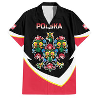 Personalized Poland Wycinanki Eagle Family Matching Off Shoulder Maxi Dress and Hawaiian Shirt Polish Traditional Floral Folk Pattern - Wonder Print Shop
