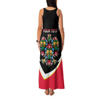 Personalized Poland Wycinanki Eagle Family Matching Tank Maxi Dress and Hawaiian Shirt Polish Traditional Floral Folk Pattern - Wonder Print Shop