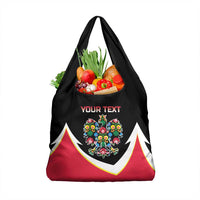 Personalized Poland Wycinanki Eagle Grocery Bag Polish Traditional Floral Folk Pattern - Wonder Print Shop